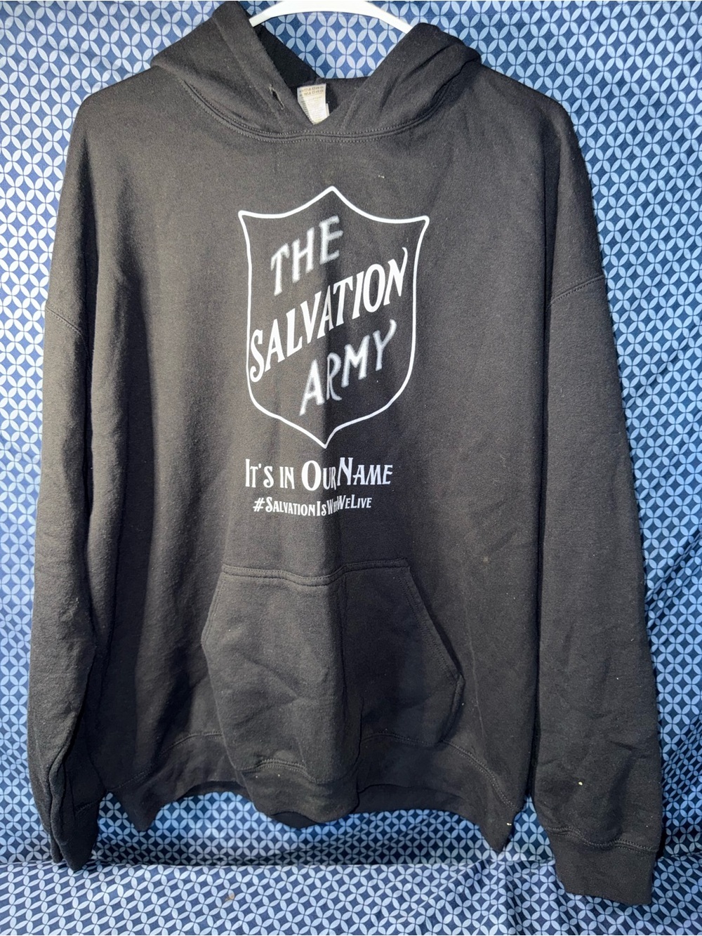 Gildan Black Salvation Army Logo Hoodie